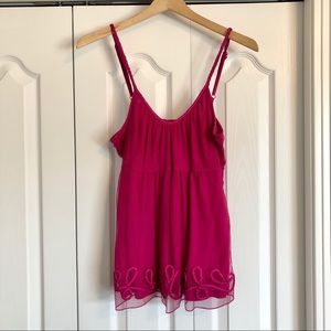 Vero Moda pink tank top with stitched detail